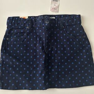 Joe Fresh Navy Blue Polka Dot Skirt
